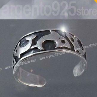 ANELLO DITA PIEDI Argento 925 - DELFINO Regolabile ag