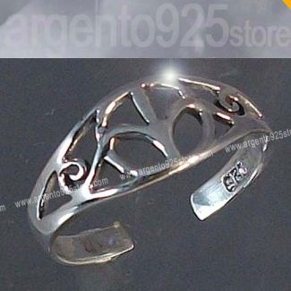 ANELLO DITA PIEDI Argento 925 - PACE PEACE Regolabile ai