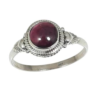 Anello Donna in Argento 925 con Granato cabochon ar