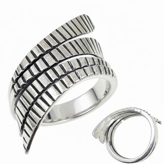 Anello Donna Fascia Argento 925 Spiral GEMINI Modern bc
