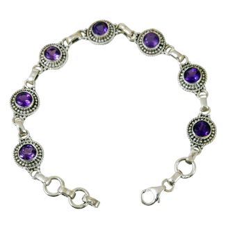 Bracciale regolabile con Ametista e Argento 925 ap
