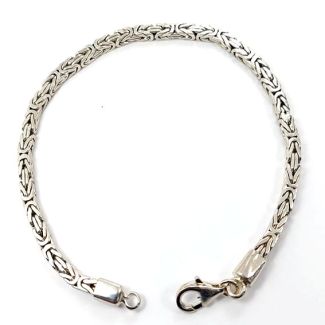 BRACCIALE Snake BOROBUDUR mod. quadro dm 3,5 mm Argento 925 ah