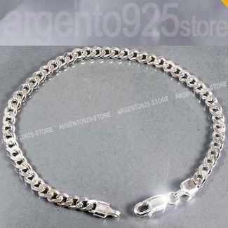 BRACCIALE CATENA UOMO 6,5 mm in Argento 925 gs