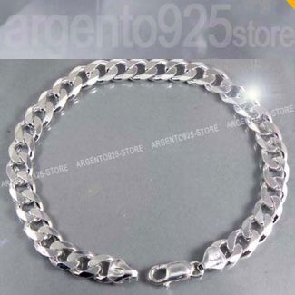BRACCIALE UOMO CATENA MASSICCIA TOP CLASS Argento 925 hh