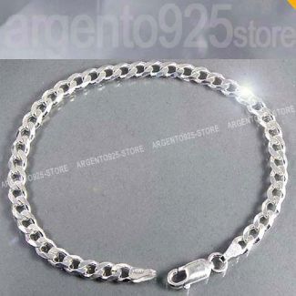 BRACCIALE UOMO CATENA 7 mm Argento 925 ab