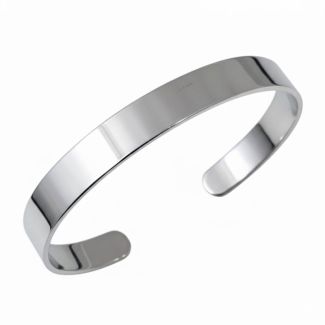 Bracciale Donna Fascia stretta rigido regolabile Argento 925 Classic  aa