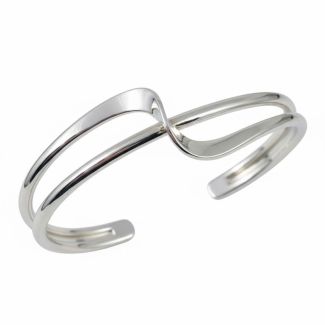 Bracciale Donna rigido regolabile Argento 925 Gemini style ae