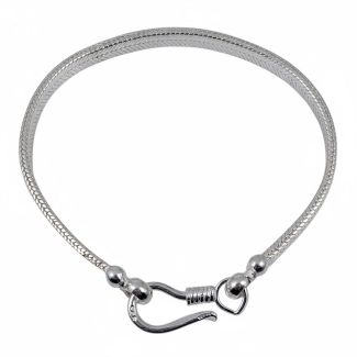Bracciale Uomo in Argento 925 SNAKE mod. piatto 6 mm - TOP LEVEL ap
