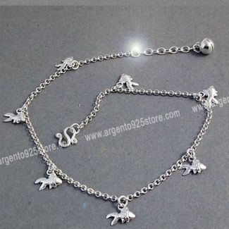 Cavigliera Donna Argento 925 con SONAGLIO - SEA FISH PESCIOLINO regolabile aa