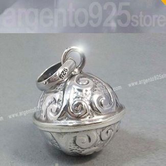 CIONDOLO CHIAMA ANGELI dm 20 mm ETNIK LIBERTY Lavorato Argento 925  di