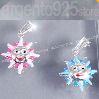CIONDOLO SOLE ridente argento 925 ac