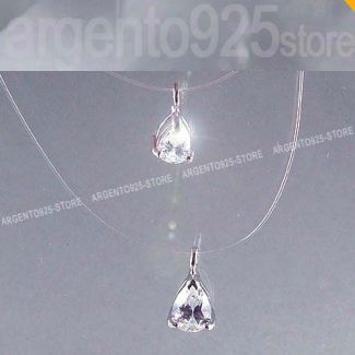 COLLANA GIROCOLLO GHOST GEMMA BRILLANTI Argento 925 ao