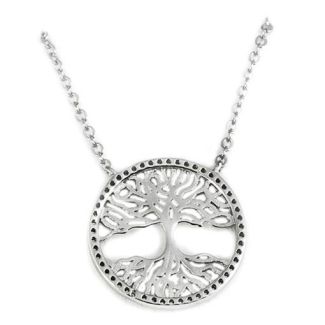 Collana Girocollo Donna Albero della Vita in Argento 925 Tree Life aa