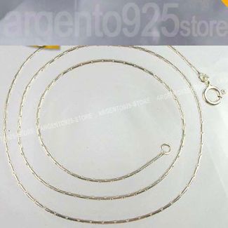 CATENINA COLLANA Argento 925 GIROCOLLO 41 cm filo scaglie ar