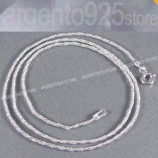 CATENINA GIROCOLLO intrecciata 40 cm Argento 925 dm