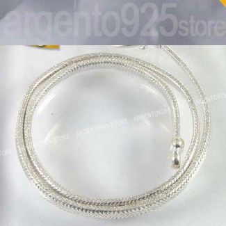 COLLANA Girocollo SNAKE mod. piatto 5,5-6 mm Argento 925 ec