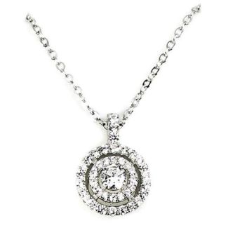 Collana Girocollo Donna Argento 925 Brillanti Zirconi bianchi aa