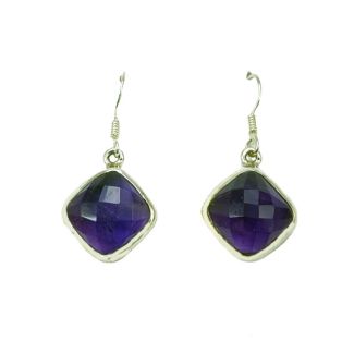 Orecchini Donna pendenti con Ametista e Argento 925 bs