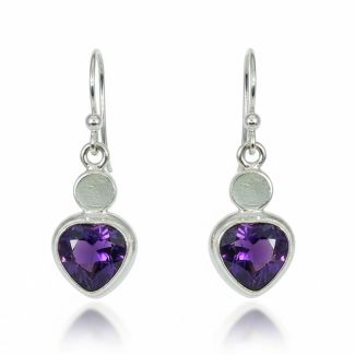 Orecchini Donna pendenti in Argento 925 con Ametista bu