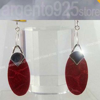Orecchini Pendenti MADREPORA e Argento 925 ag