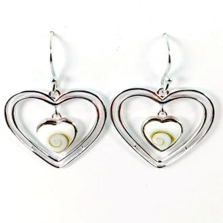 Orecchini Shiva Occhio di Santa Lucia in Argento 925 Cuore Love Style ab