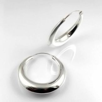 Orecchini Unisex cerchio Uomo Donna 35 mm Argento 925 PIRATE Galeon Bombastic af