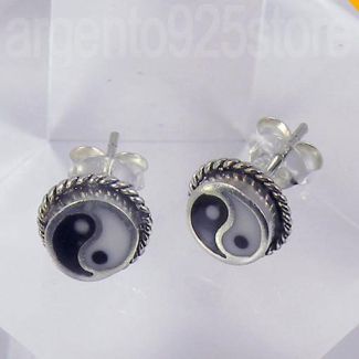 Orecchini TAO YIN YANG  in Argento 925 dm 8 mm - ETNIK ab